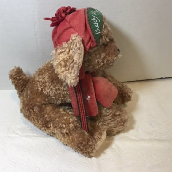Hallmark Bunnies By The Bay BUDDY HOLLYDAY Plush Brown Puppy Dog Stuffed Animal - Picture 3 of 8